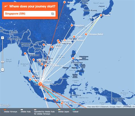 jetstar asia route map